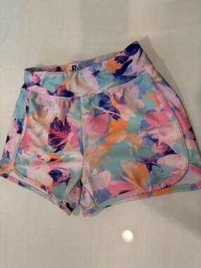 Girls Floral Active Shorts - Pastel Multi